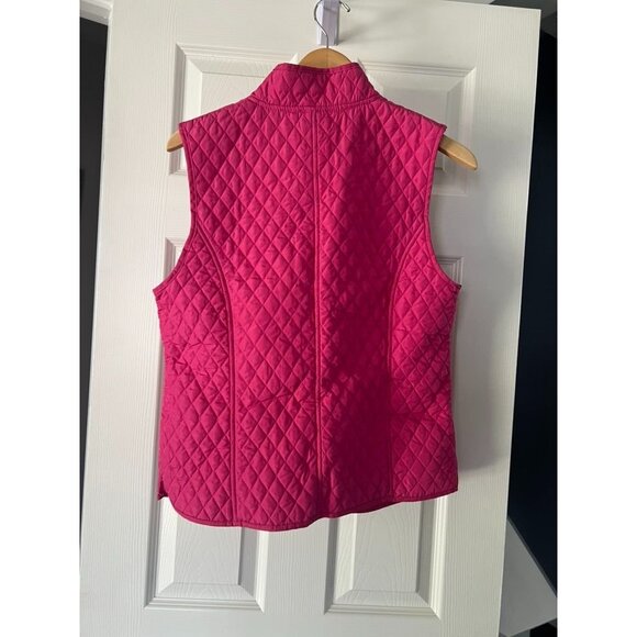 The Tog Shop Petites Quilted Zip Vest PS Petite Small Pink Sleeveless Jacket Lay - Picture 4 of 4